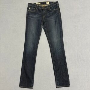 AG Adriano Goldschmied Stevie Slim Straight Jeans Denim Blue Womens Size 28R
